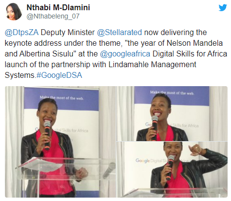 Minister Ndabeni-Abrahams launches Lindamahle and Google Partnership.